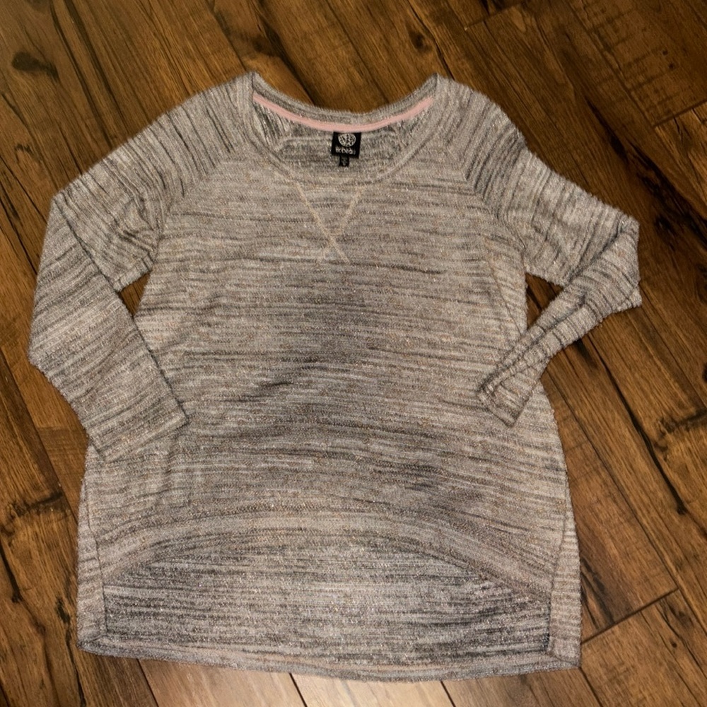 Bobeau sweater striped with metallic detail Med